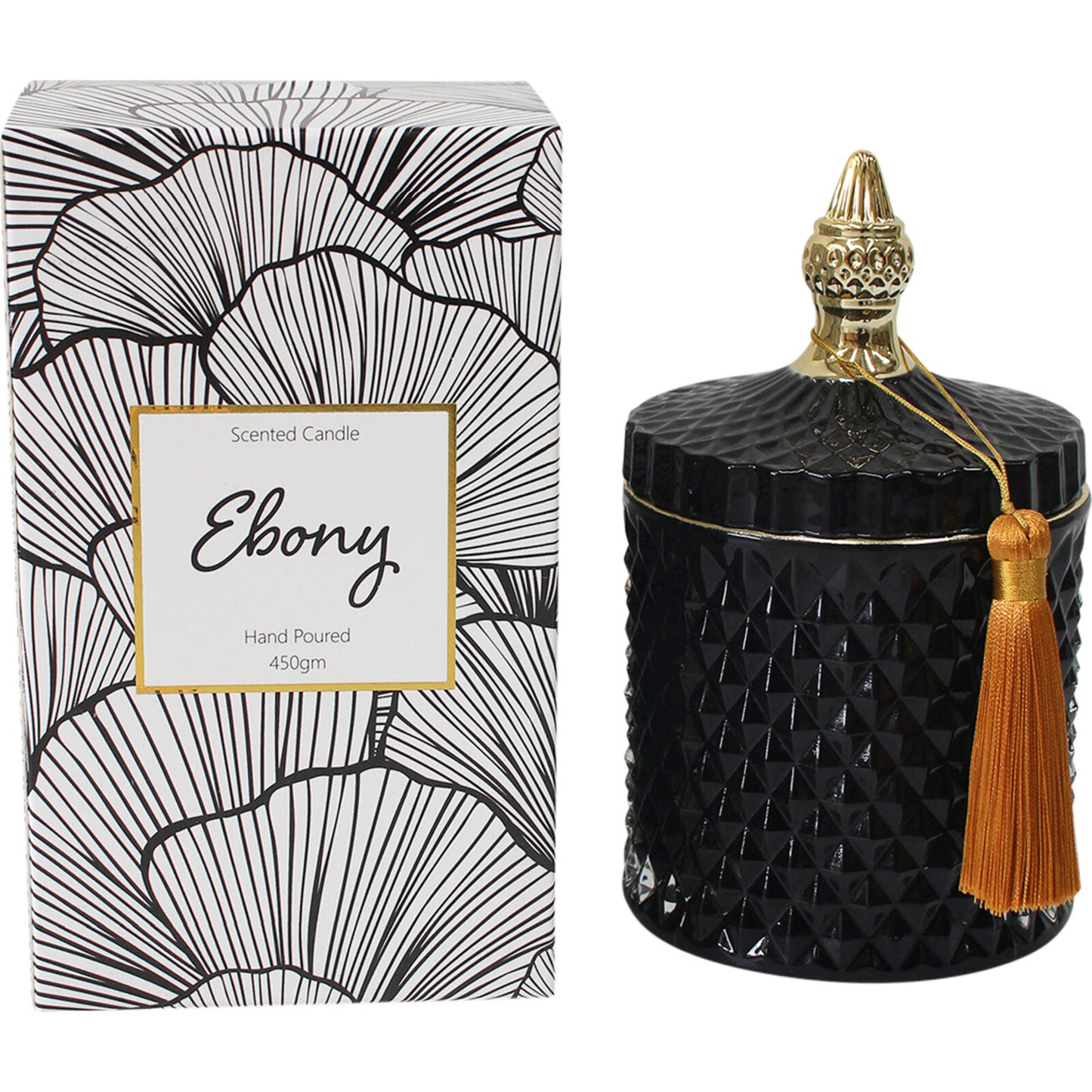 Glass Candle XLarge - Ebony
