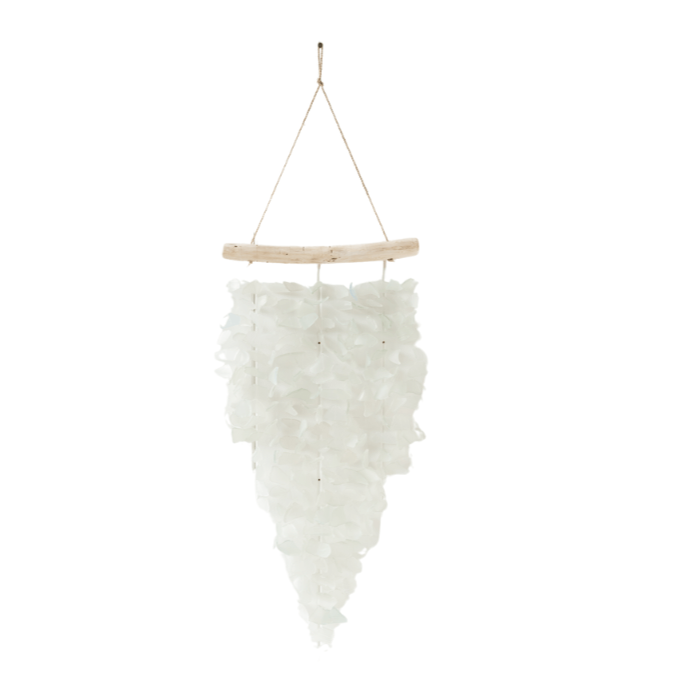 Seaglass+Driftwood Chime-White