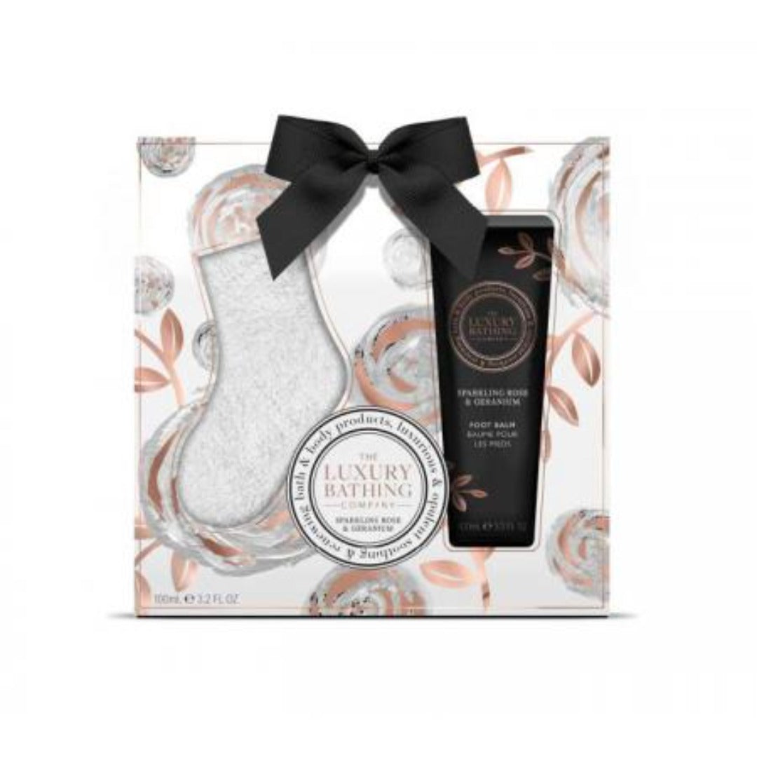 LUXURY BATHING COMPANY SPARKLING ROSE & GERANIUM OVERNIGHT FOOT REVIEVE