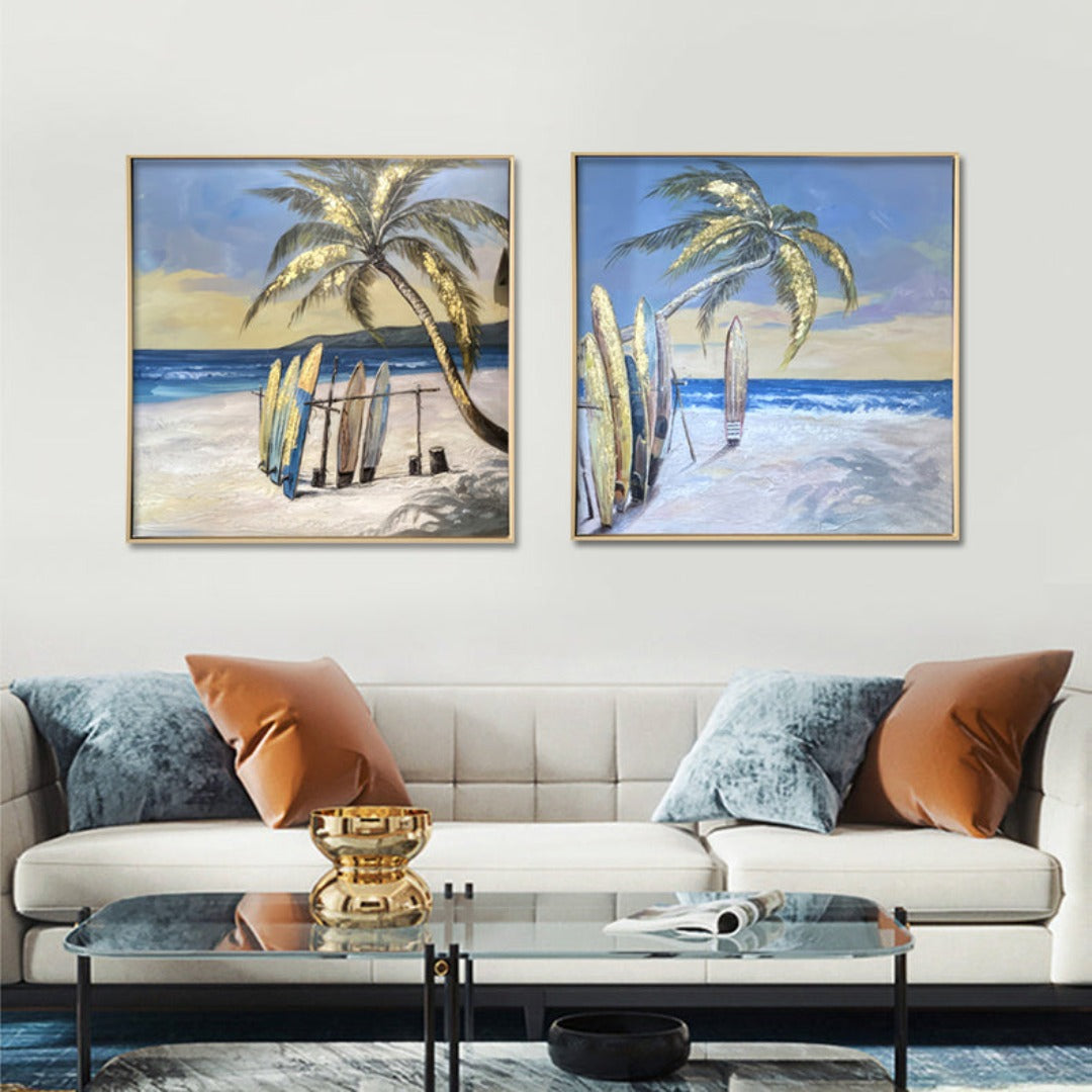 Palm Tree Surfboards - Brushed Artwork