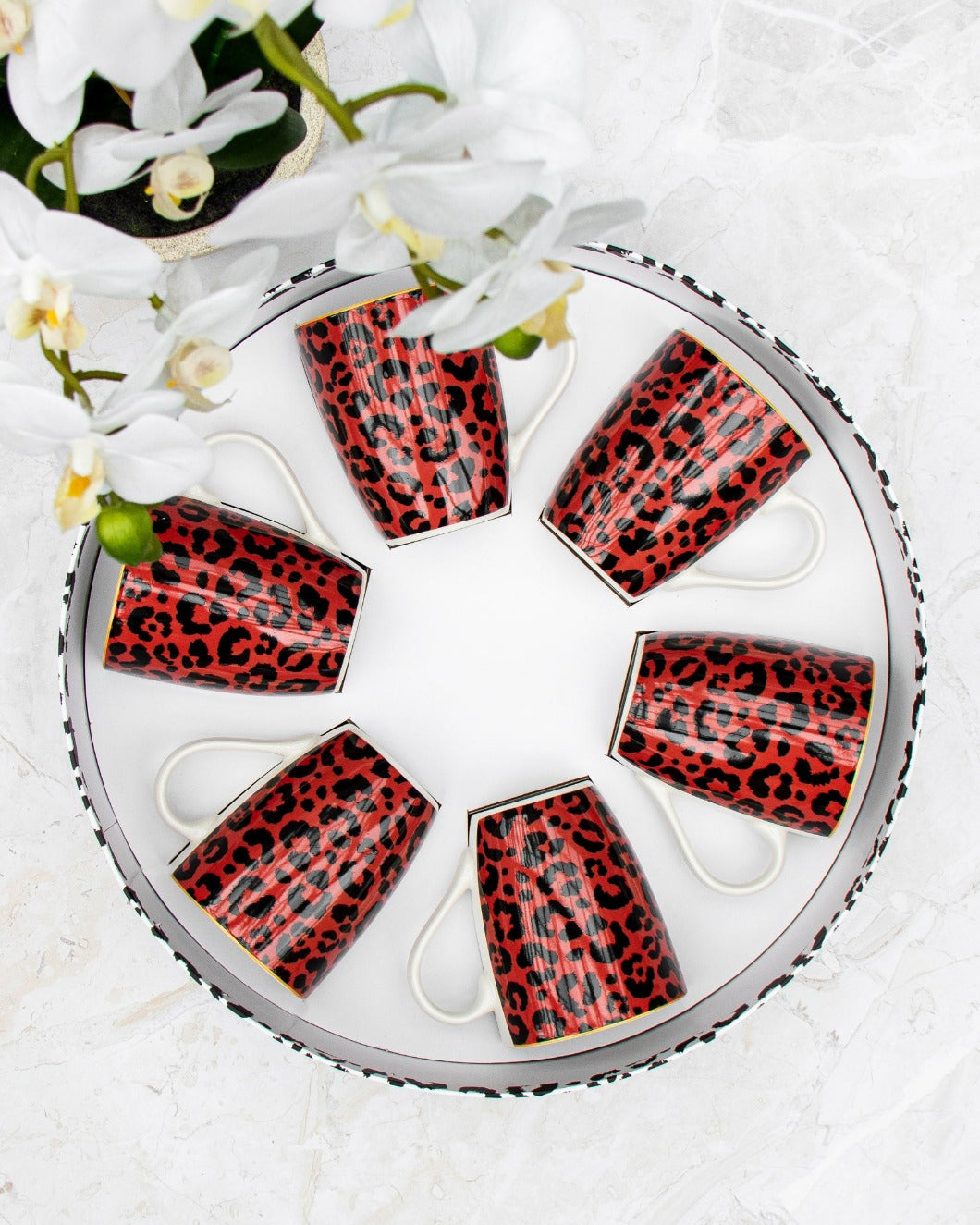 Leopard Edition Set of 6 Mugs (3 COLOURWAYS AVAILABLE)