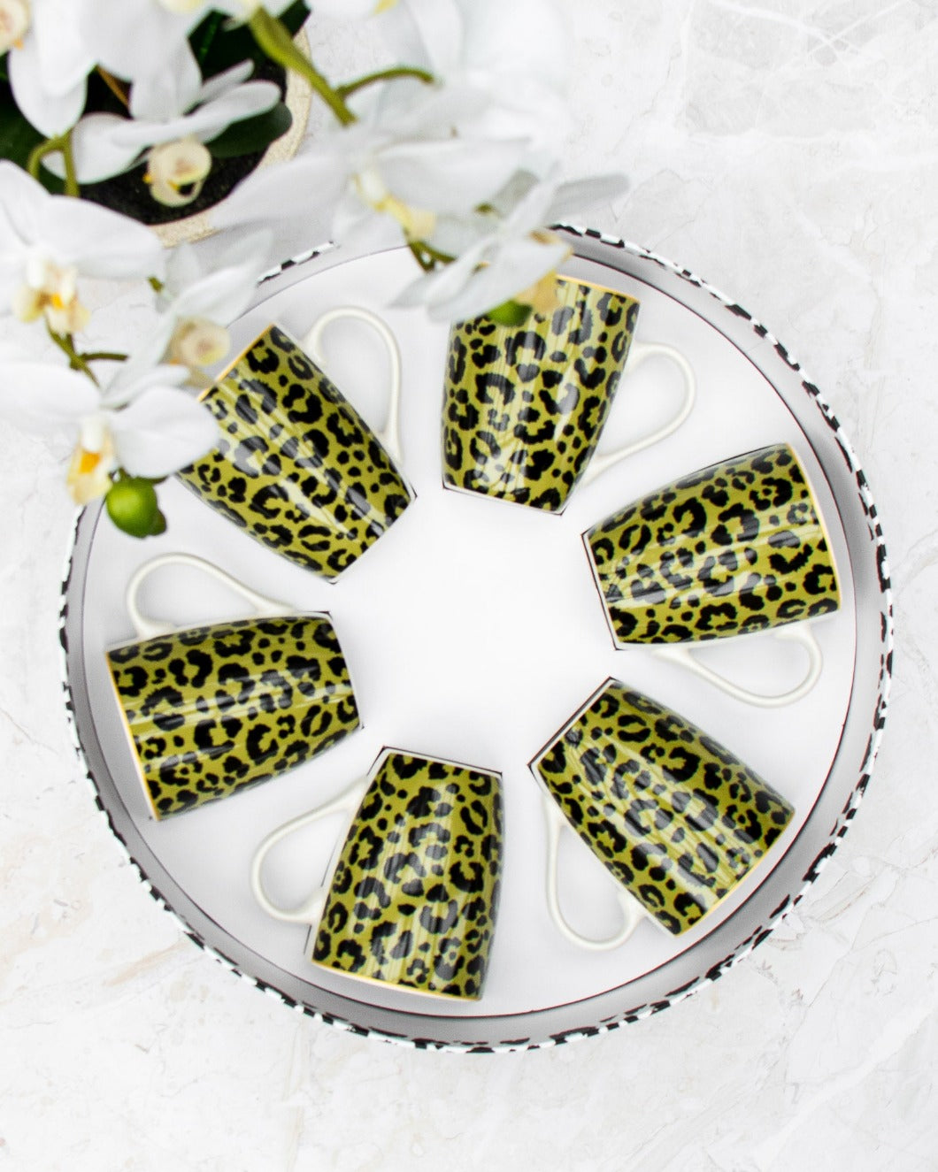 Leopard Edition Set of 6 Mugs (3 COLOURWAYS AVAILABLE)