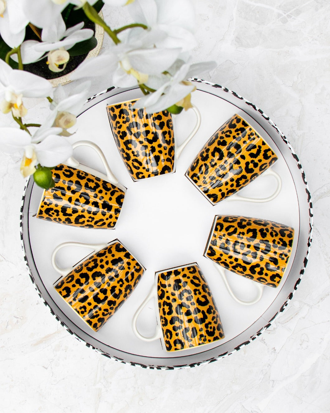 Leopard Edition Set of 6 Mugs (3 COLOURWAYS AVAILABLE)