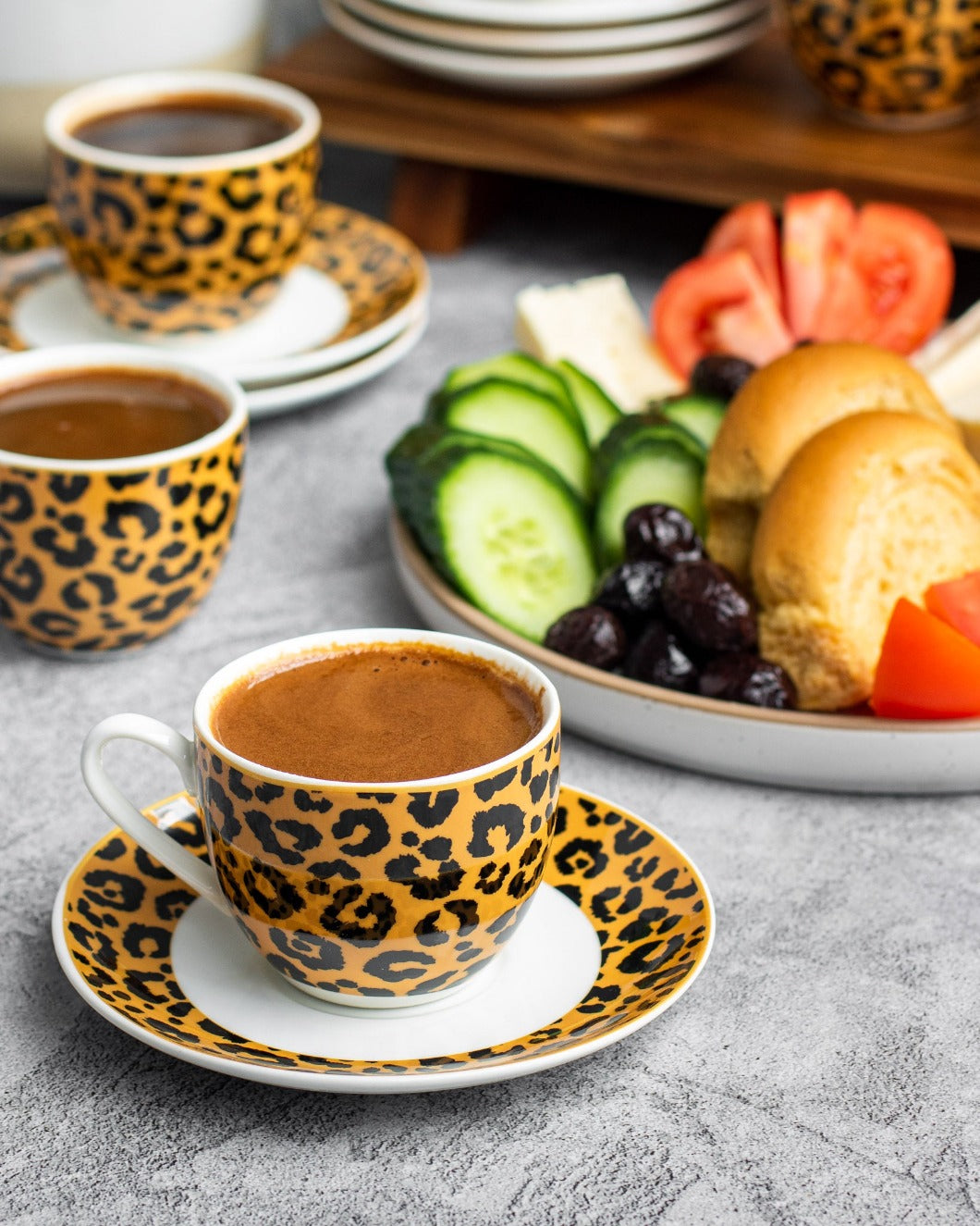 12pcs Espresso cup and saucer set with gift box (3 Colours Available)