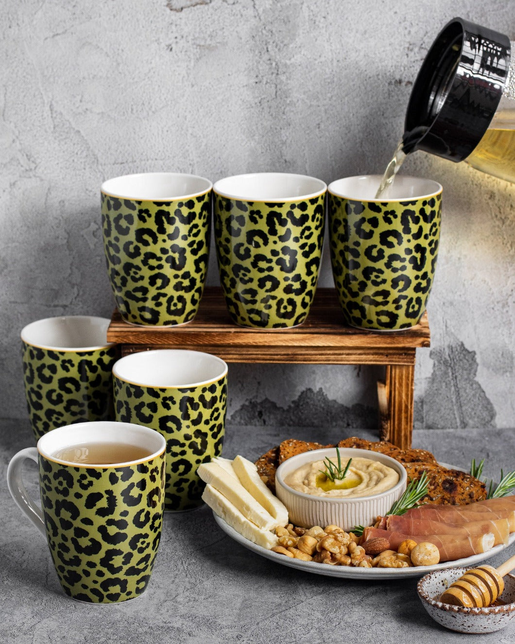 Leopard Edition Set of 6 Mugs (3 COLOURWAYS AVAILABLE)