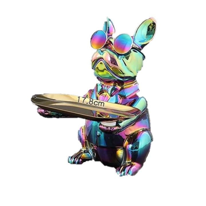 Bulldog Tray Rectangle, Metallic Rainbow
