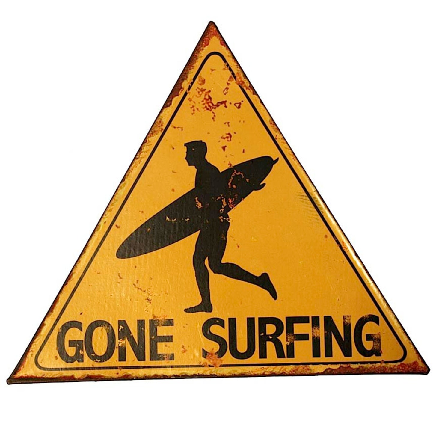 Tin Gone Surfing Sign