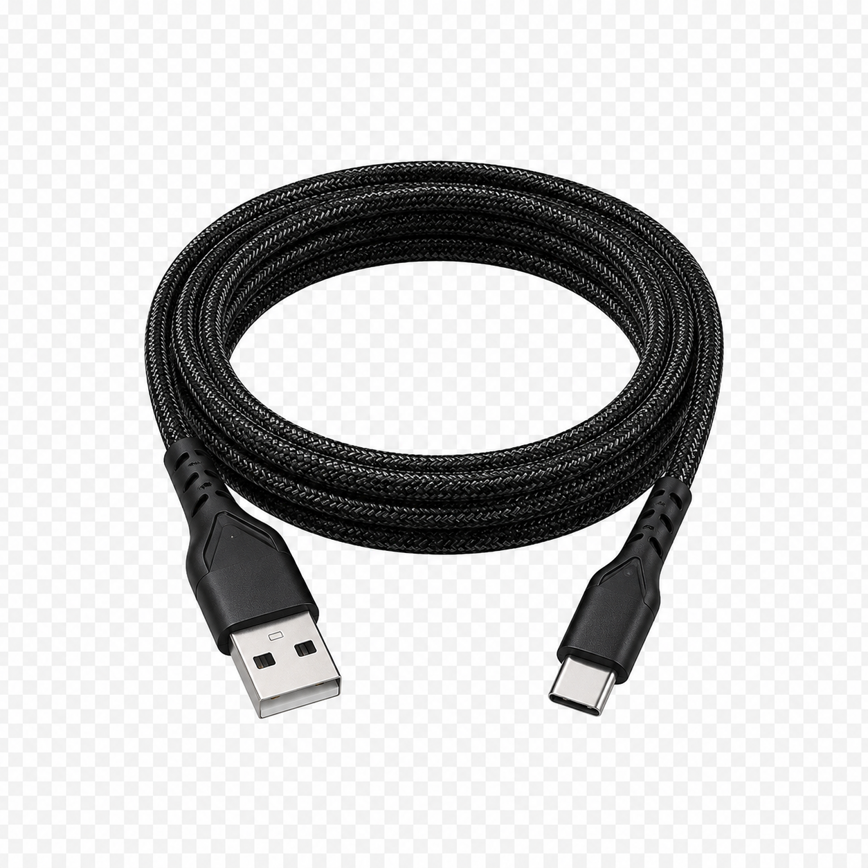 10ft Braided Lightning Charging Cable – Silver, Pink, Aqua & Black