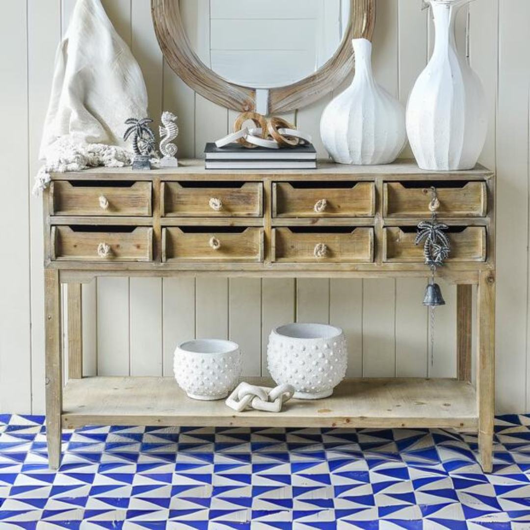 Shelly 8 Drawer Console