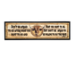 Decorative sign with a bull's head and motivational quote on a white background