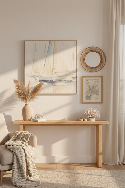 Under Open Sails Framed Artwork 70x70cm