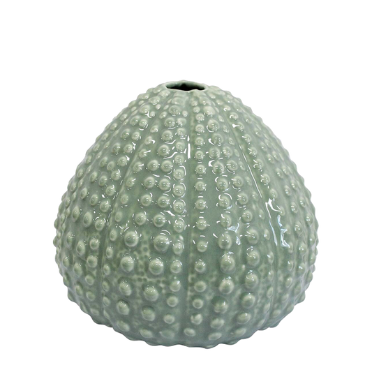 Urchin  Textured green vase 