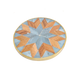 Round decorative plate with geometric pattern 