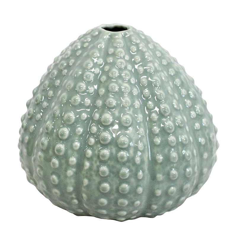 Decorative vase with an urchin textured surface 