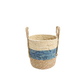 Small Woven basket with blue accent 