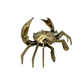 Brass crab sculpture - back view