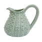Green urchin textured ceramic pitcher