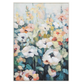 Framed floral artwork with soft wildflower tones and painterly brushstrokes