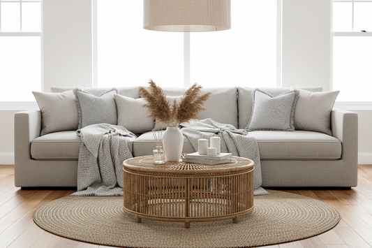 Organic Cotton Waffle Ruffle Cushion Cover – Light Grey