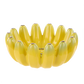 Yellow ceramic banana-shaped bowl  side view
