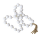 White large beaded garland with a tassel 