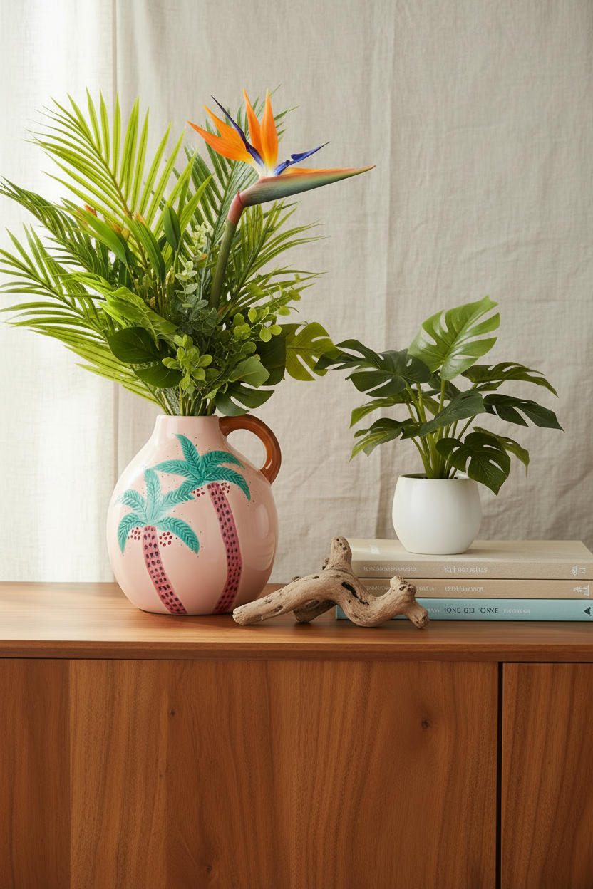 Pink Paloma Palm Vase