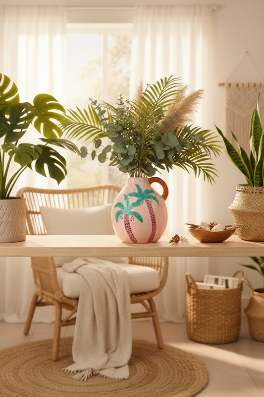 Pink Paloma Palm Vase