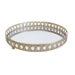 Antique Gold Round Mirror Tray