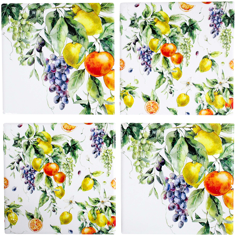 Fruits of the Med Coasters - Set of 4