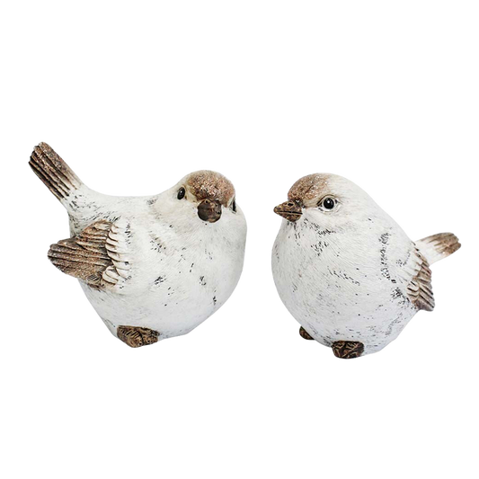 White and Brown Ornamental Birds
