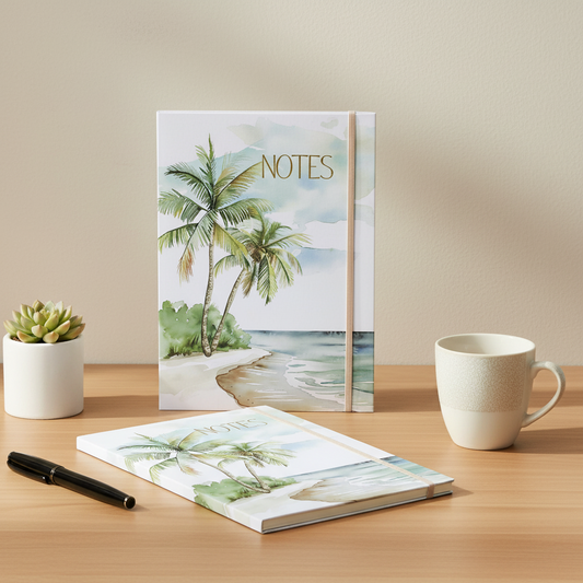 Beach Time Notebook A4