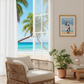 Framed Vintage Jamaica Travel Print 40x50cm