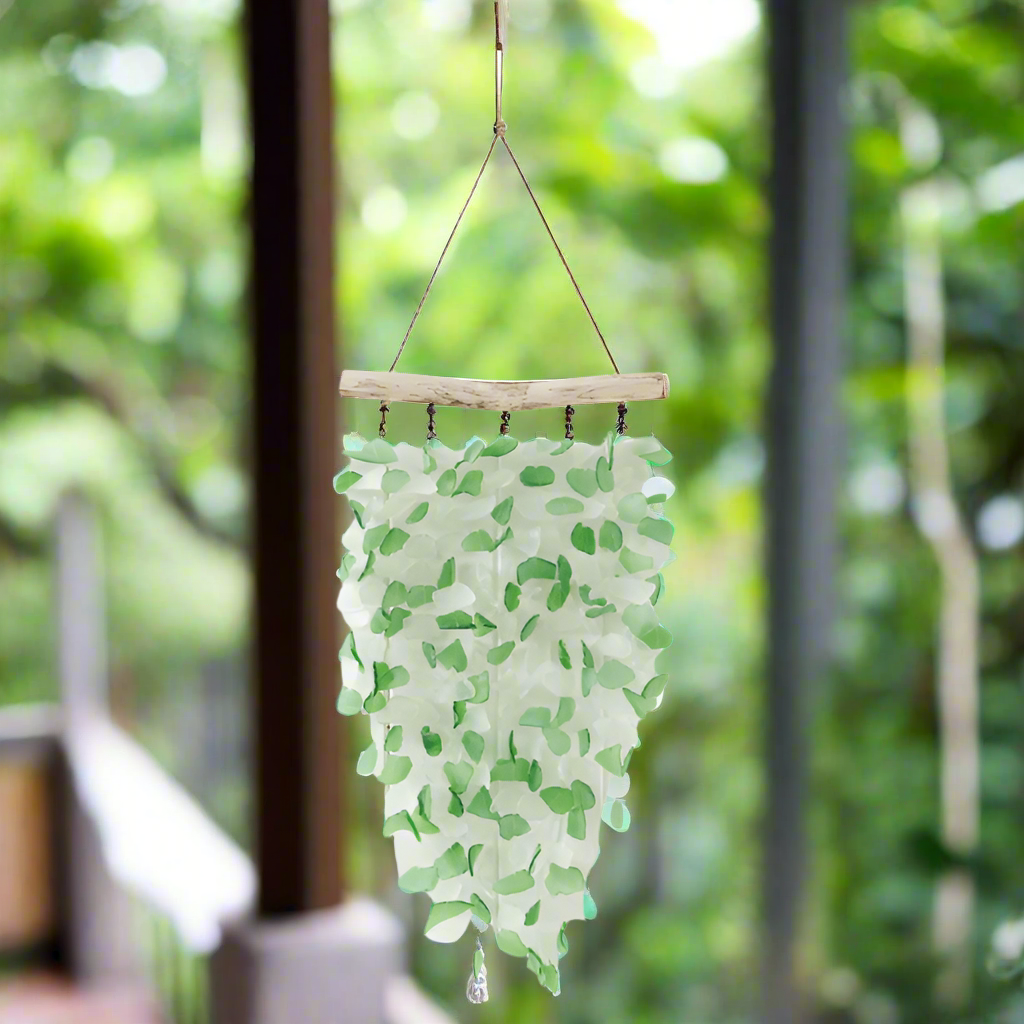 Seaglass+Driftwood Chime-Green