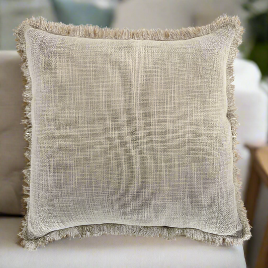 PETA COTTON CUSHION 50X50CM BEIGE