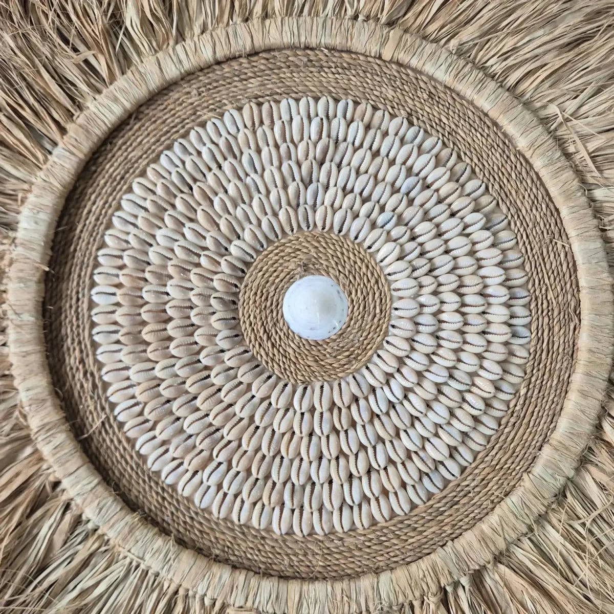 Raffia & Cowrie Shell Juju Wall Hanging