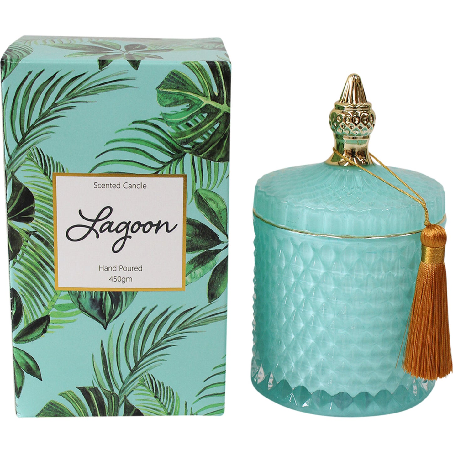 Lagoon Glass Candle XLarge ( Stunningly stylish, Glass Jars