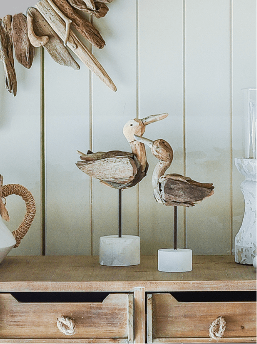 Driftwood Shore Birds Decor - Made by the Sun & Sea - Medium