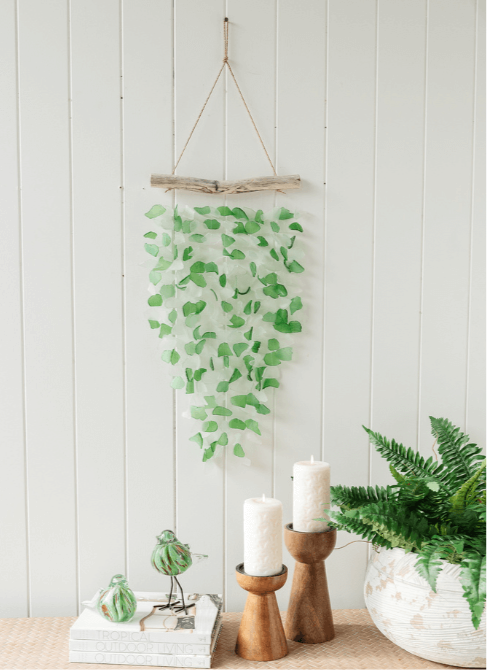 Seaglass+Driftwood Chime-Green