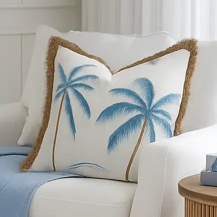 Ocean Palm Cushion Cover