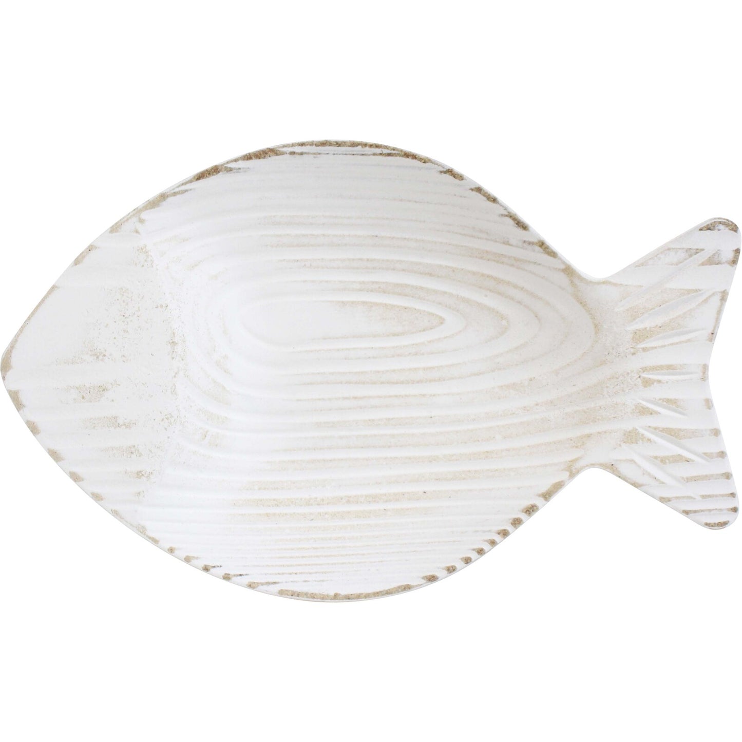Fish Bowl Lrg Rustic White