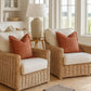 Organic Cotton Waffle Ruffle Cushion Cover – Terracotta