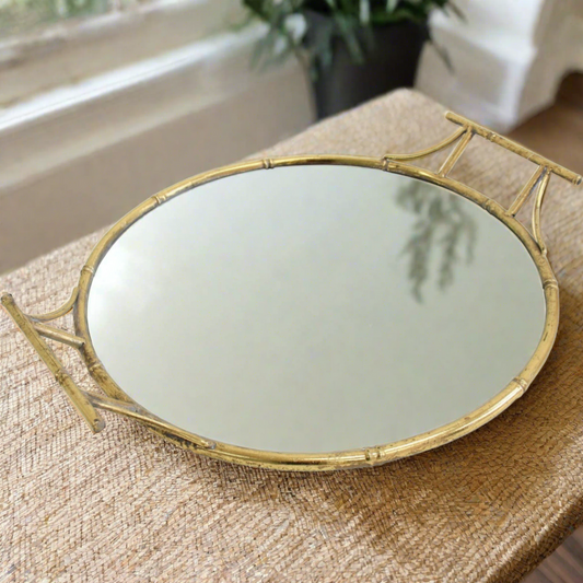 Mirror Tray Bamboo (Round)