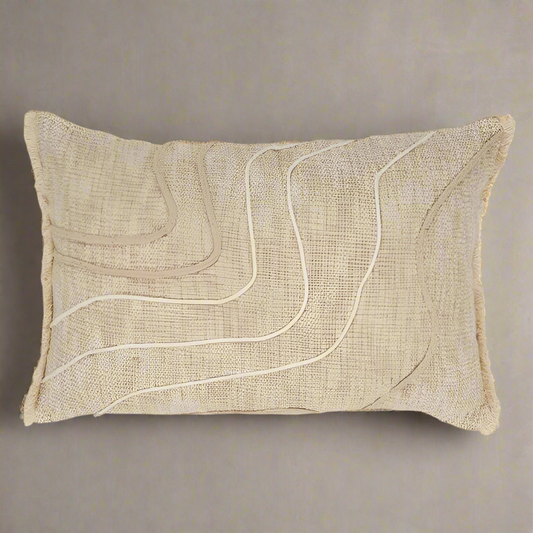 SKYE COTTON CUSHION 40 X 60CM NATURAL