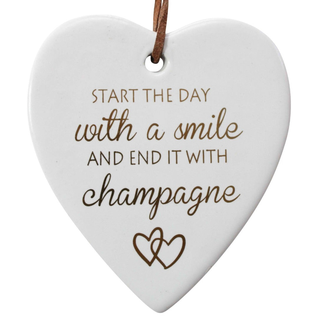 Hanging Heart Smile Champagne