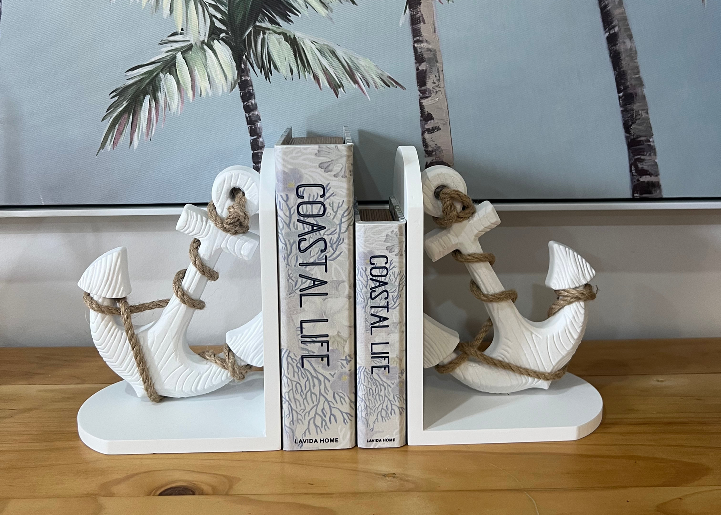 Bookends Anchor Whitewash (pair) on