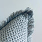 Organic Cotton Waffle Ruffle Cushion Cover – Light Grey