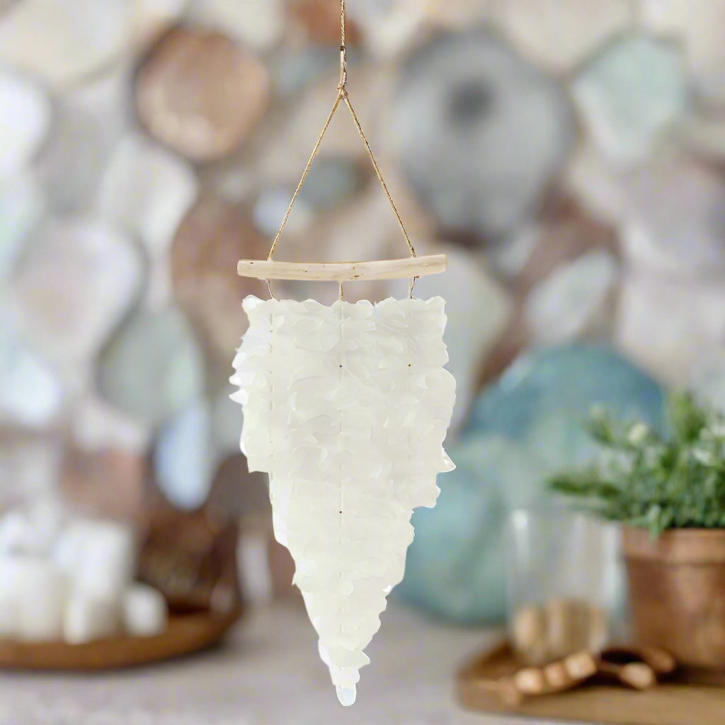 Seaglass+Driftwood Chime-White