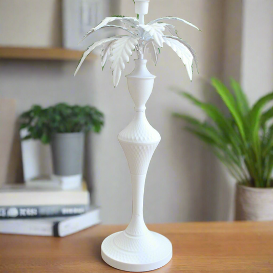 Palm Candle Holder XLarge (White)