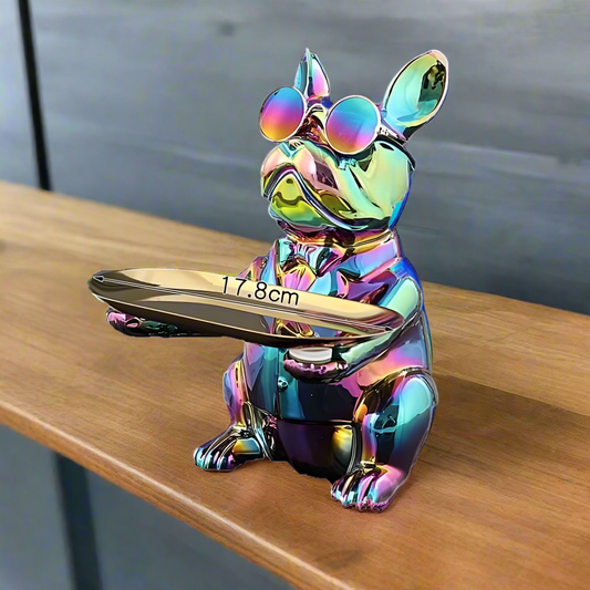 Bulldog Tray Rectangle, Metallic Rainbow