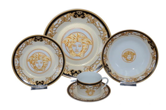 Medusa Luxe Gold Espresso Cup and Saucer Set/12